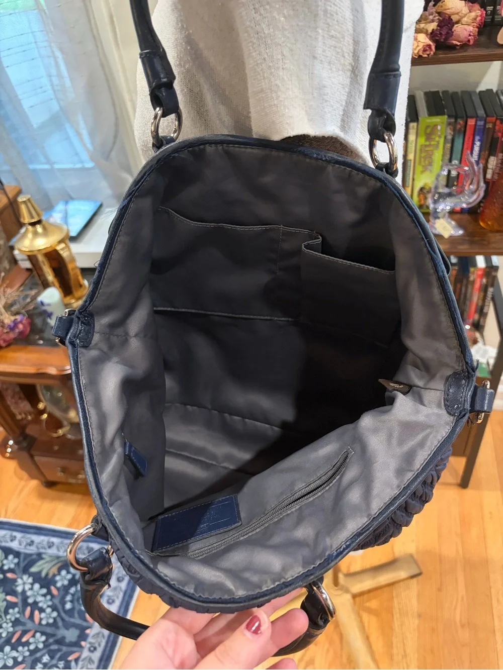 Navy Blue Coach Quilted Madison 70th Anniversary Bag - 18634